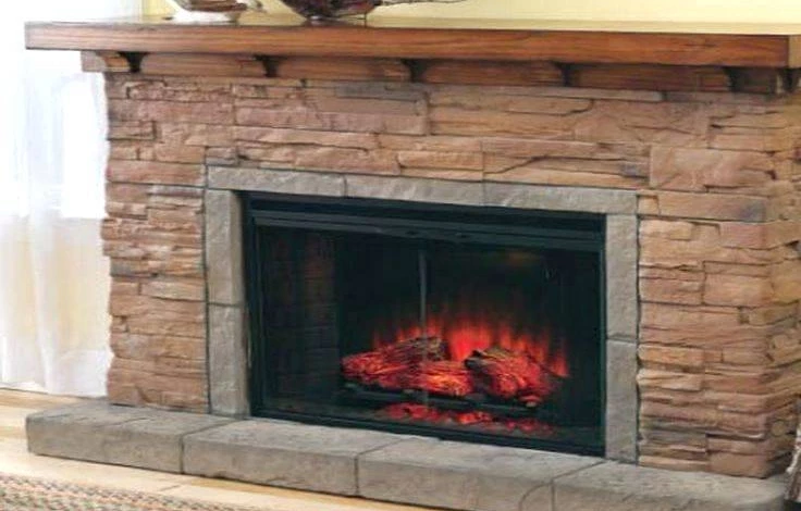 электрокамин из камня
