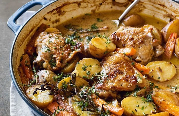 рецепт тушеной картошки с курицей