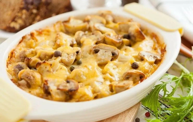 Запеканка с картофелем и грибами