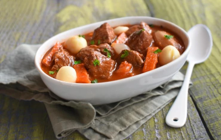 Свинина с галушками