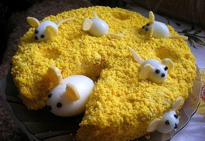 варианты подачи мимозы