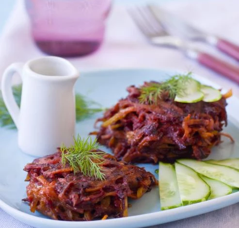 Свекольно-картофельные биточки