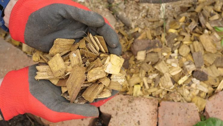 Измельченная древесная стружка