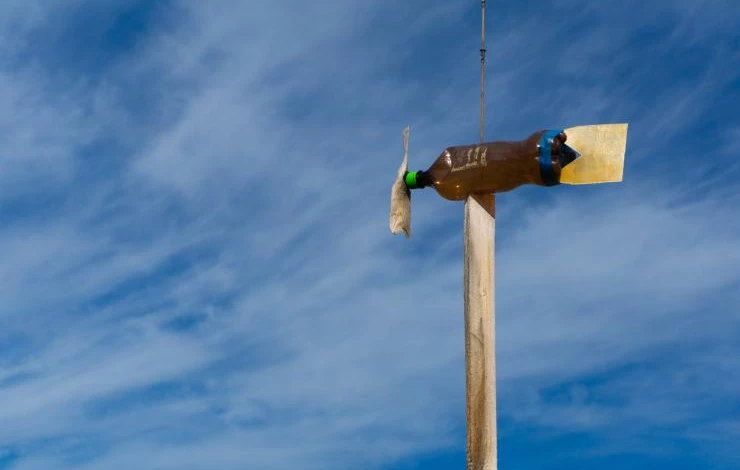 самодельный флюгер с пропеллером