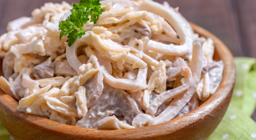 Рецепт кальмаров в чесночном соусе