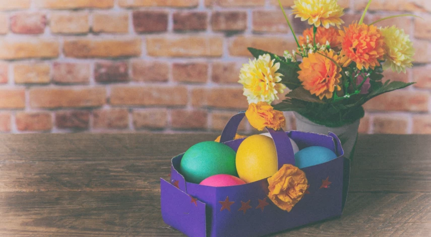 корзинка на пасху из бумаги