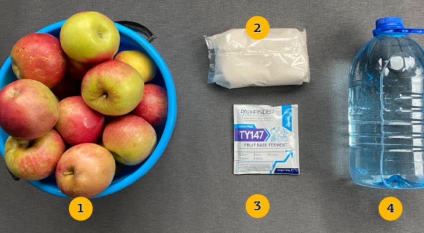 Ингредиенты для браги из яблок