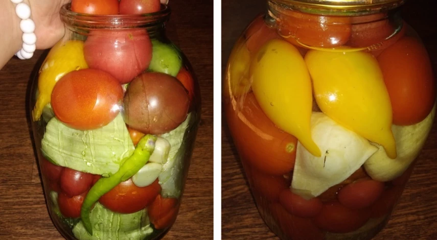 Ассорти из томатов и кабачков