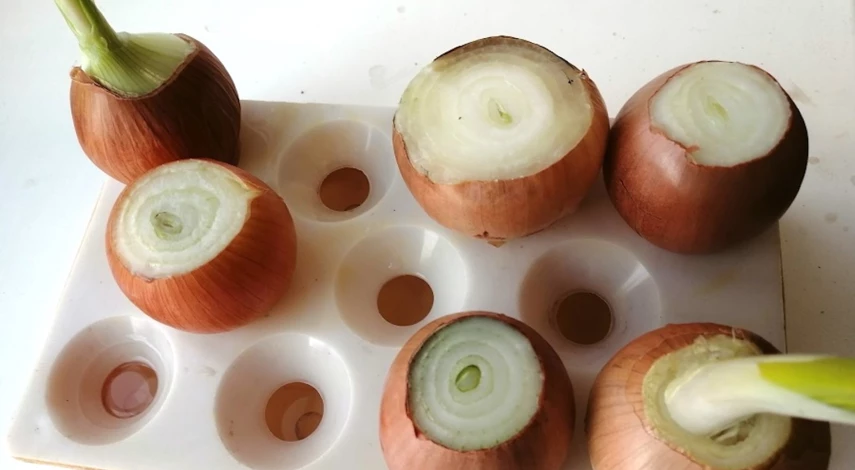 Лук на зелень дома