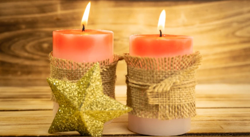 свечи на новый год