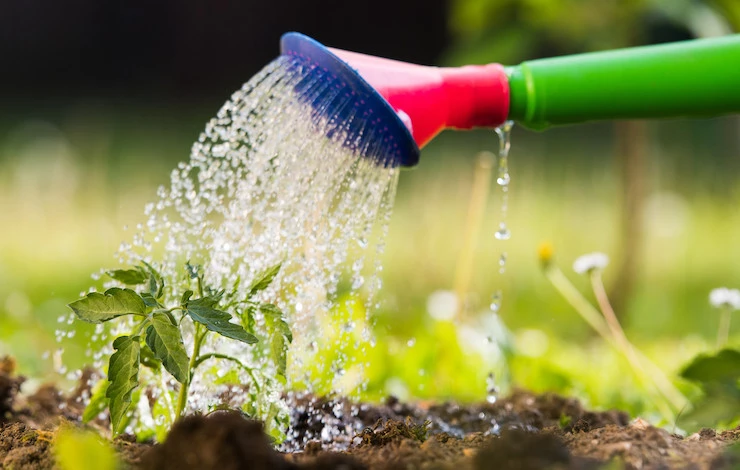 как поливать огород в жару