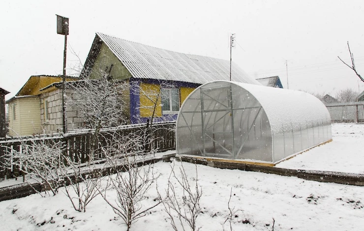 что делать с теплицей зимой